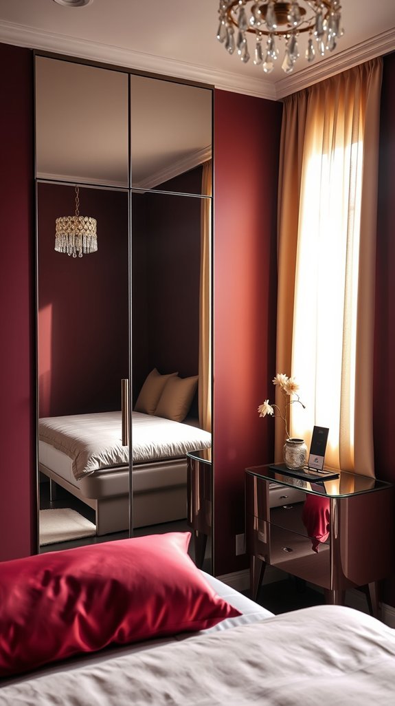 reflective surfaces brighten moody rooms