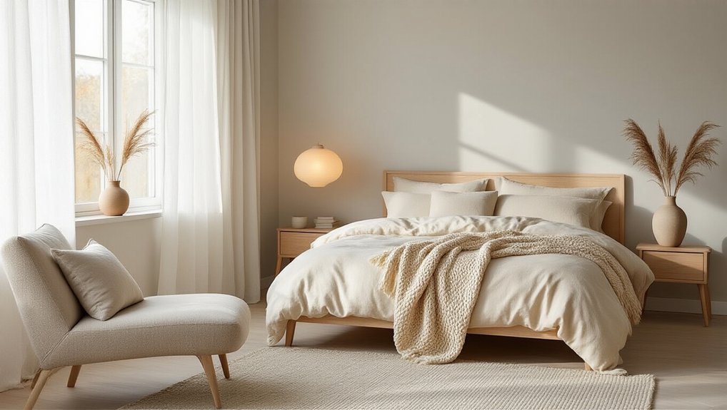 scandinavian bedroom warm relaxation