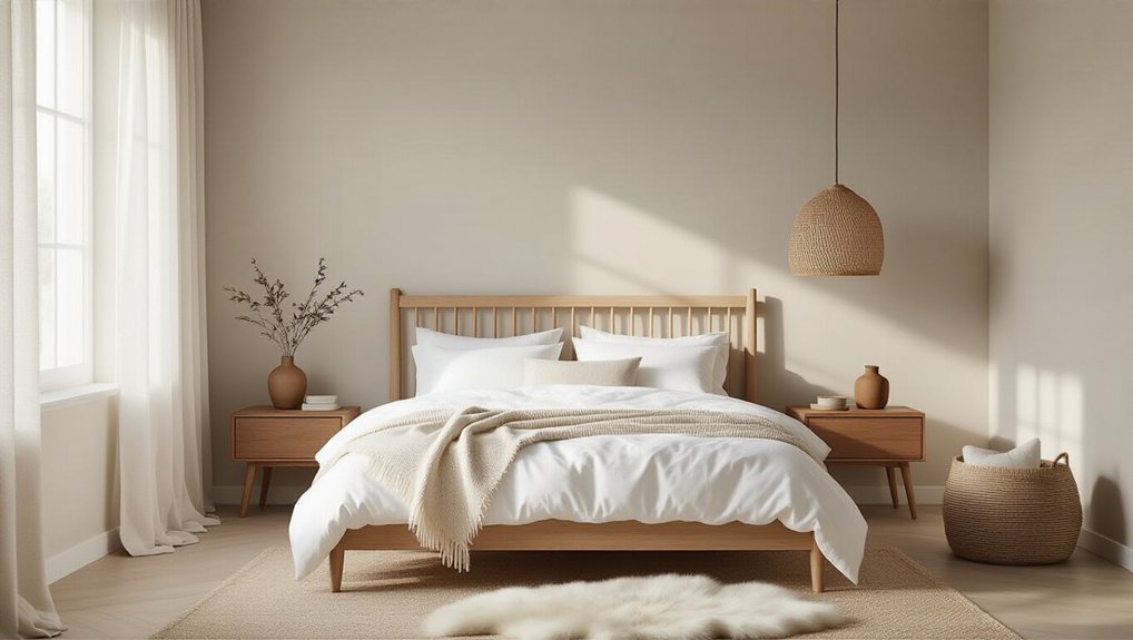 scandinavian cozy minimal bedroom decor