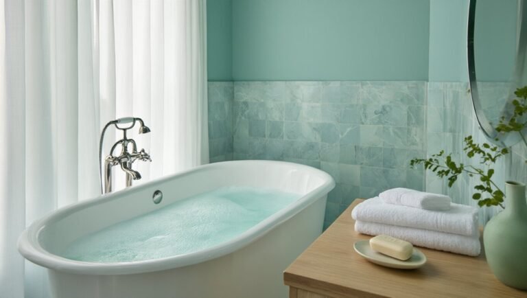seafoam blue for spa like bathroom