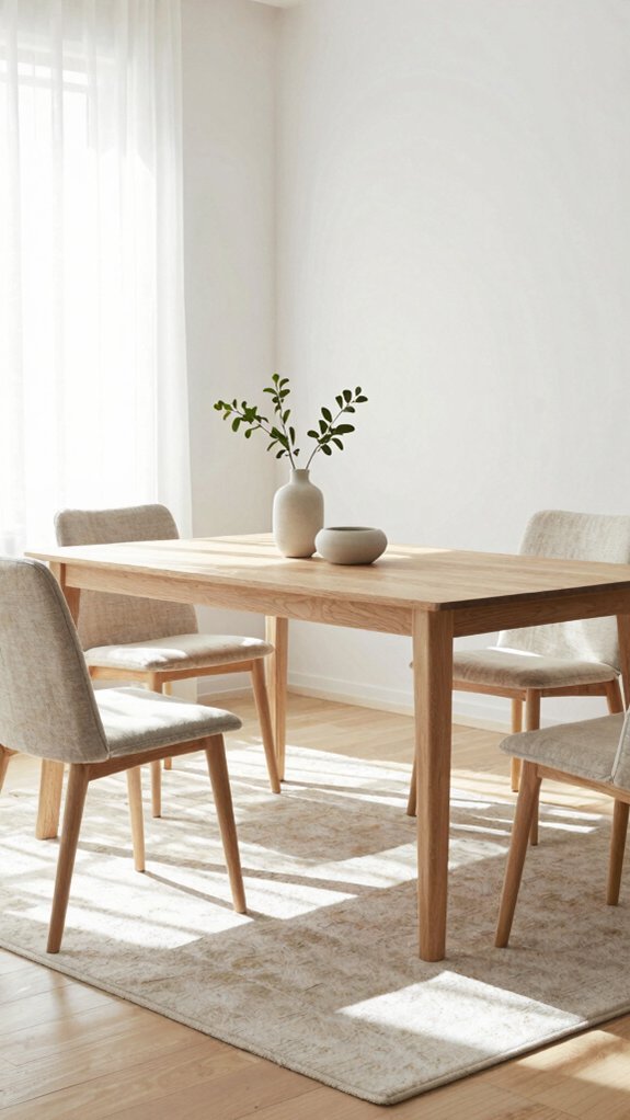 simple functional scandinavian dining tables