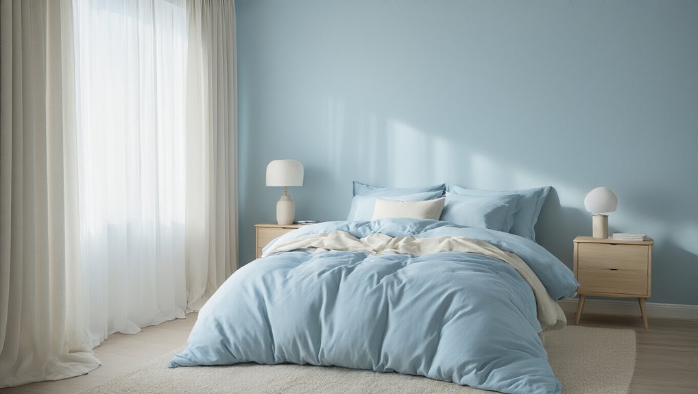 sky blue bedrooms improve sleep