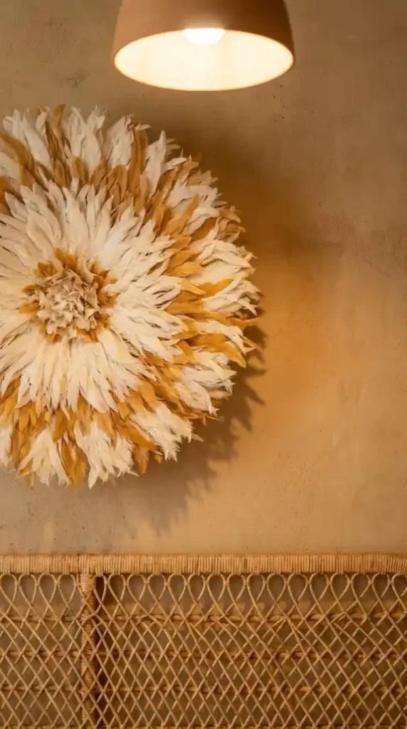 soft-feather-texture-of-the-juju-hat-open-rattan-headboard-weave-and-rough-plaster-wall