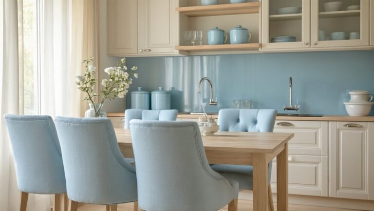 soft blue kitchen accents ideas