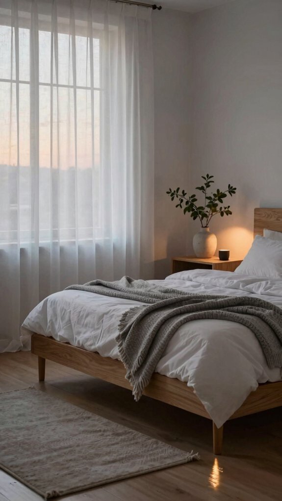 soft warm layered bedroom lighting