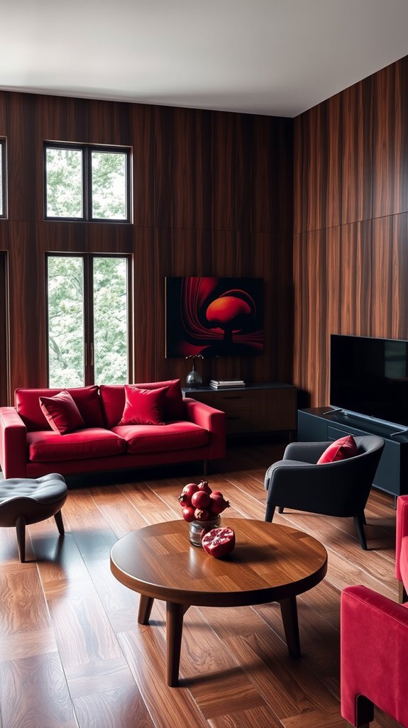 teak and pomegranate living harmony