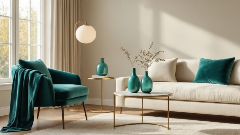 teal accents for modernism