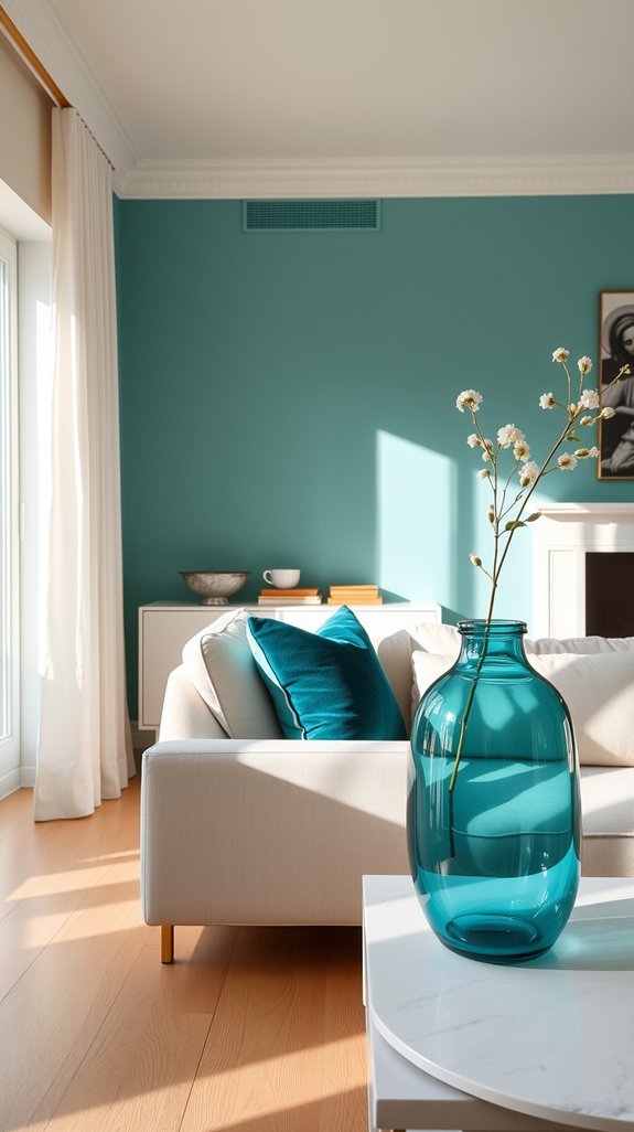 teal shifts with light