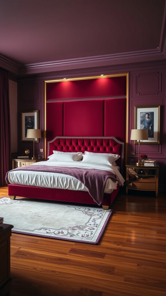 test burgundy wall first then room