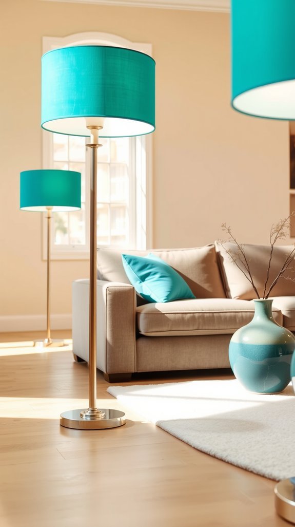 turquoise lighting with balanced glow