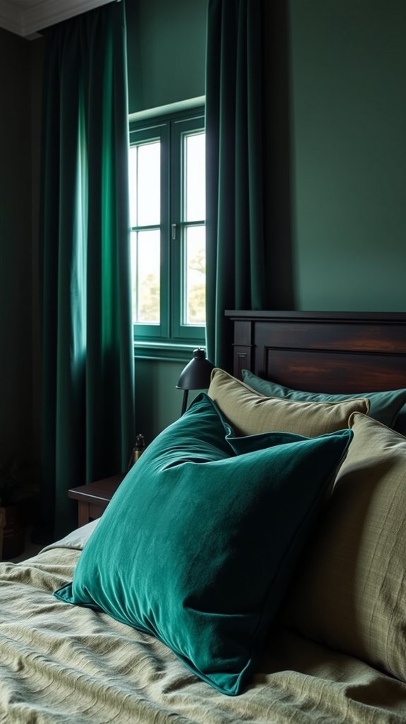 velvet and linen emerald layering