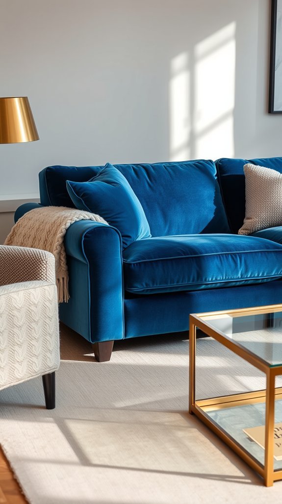 velvet balanced by lighter textures