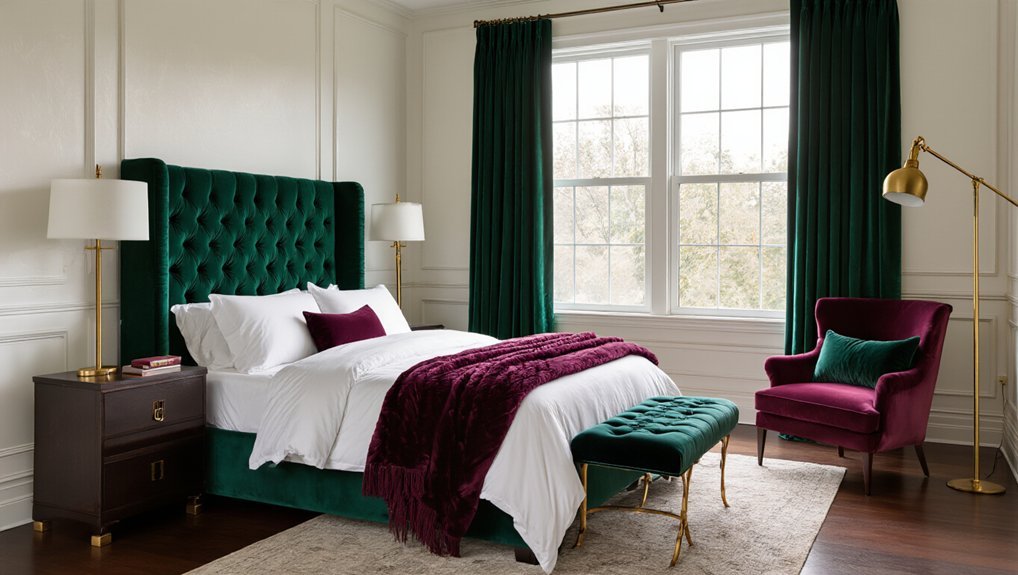 velvet bedroom pieces elevate room