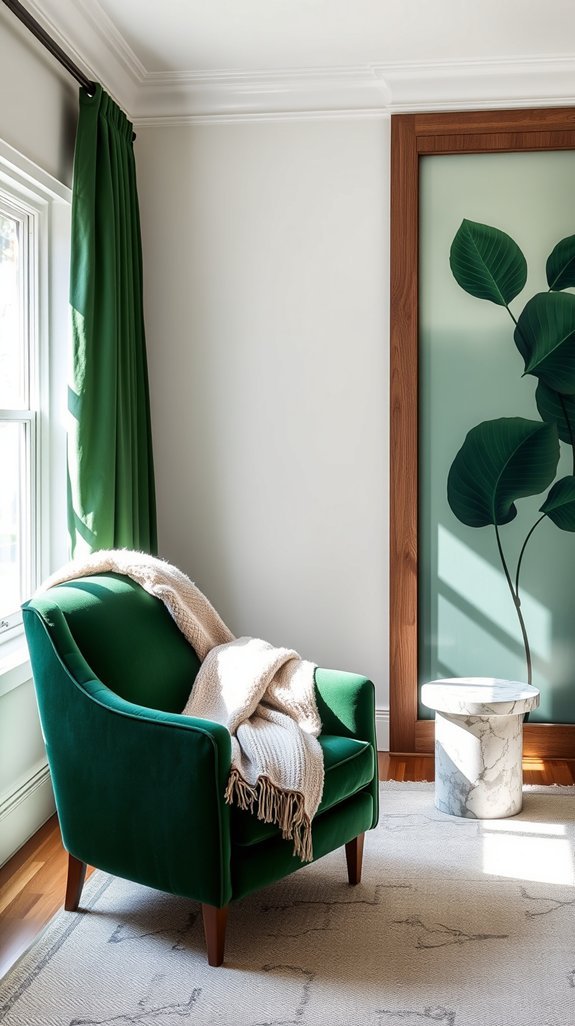 velvet woven botanical glossy balance