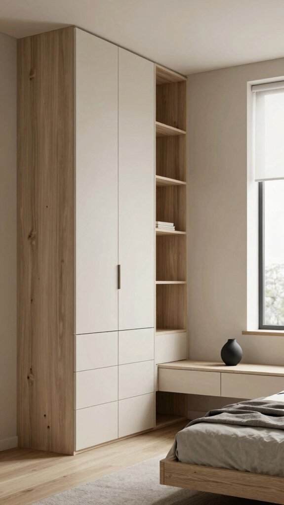 vertical floor to ceiling wardrobes