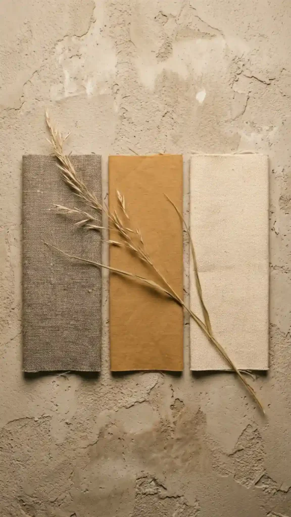 warm-greyed-brown-linen-muted-ochre-cotton-undyed-cream-canvas