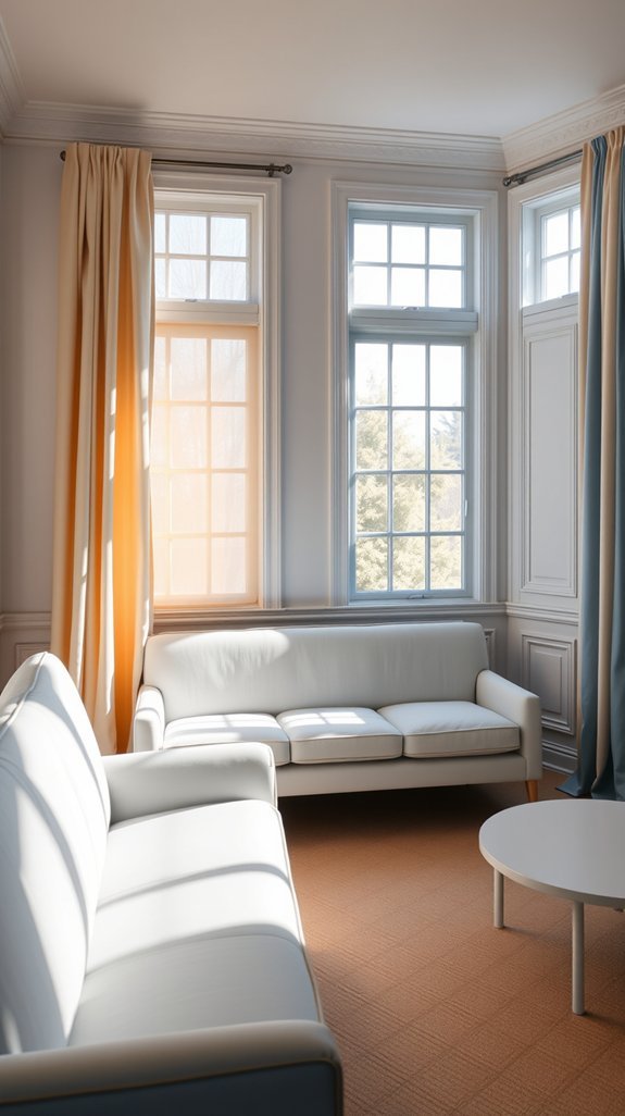 warm green leaning blues for north rooms