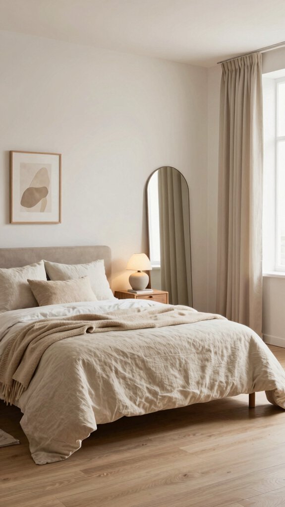 warm neutrals with warm terracotta accents