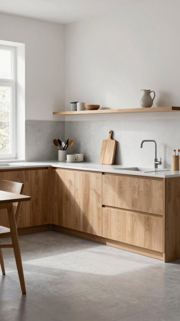 white gray wood kitchen balance
