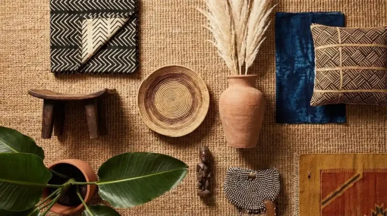 wide-editorial-flat-lay-of-ten-afro-bohemian-decor-starter-pieces-arranged-on-a-warm-jute-surface