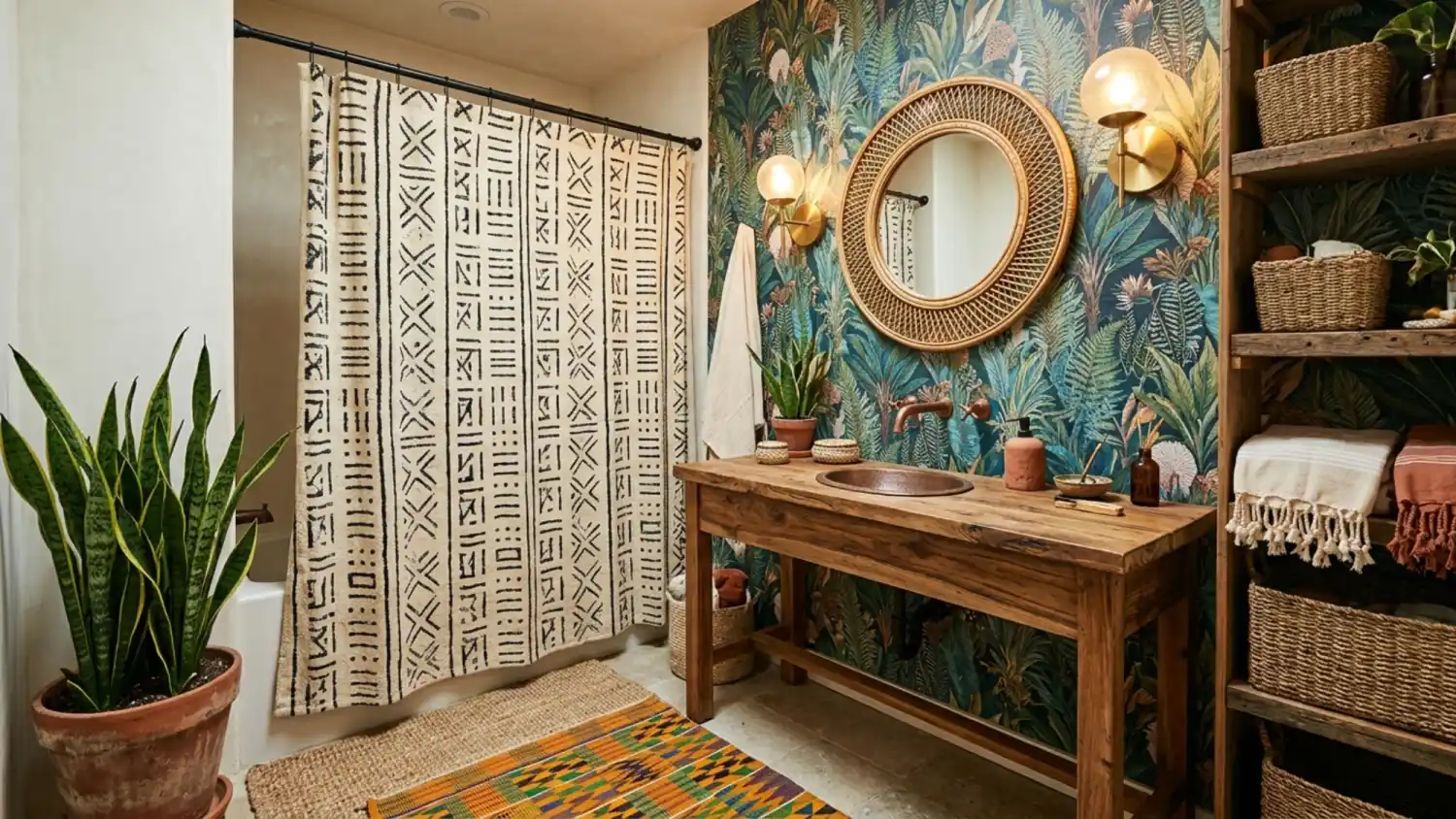 wide-editorial-shot-of-a-fully-layered-afro-bohemian-bathroom