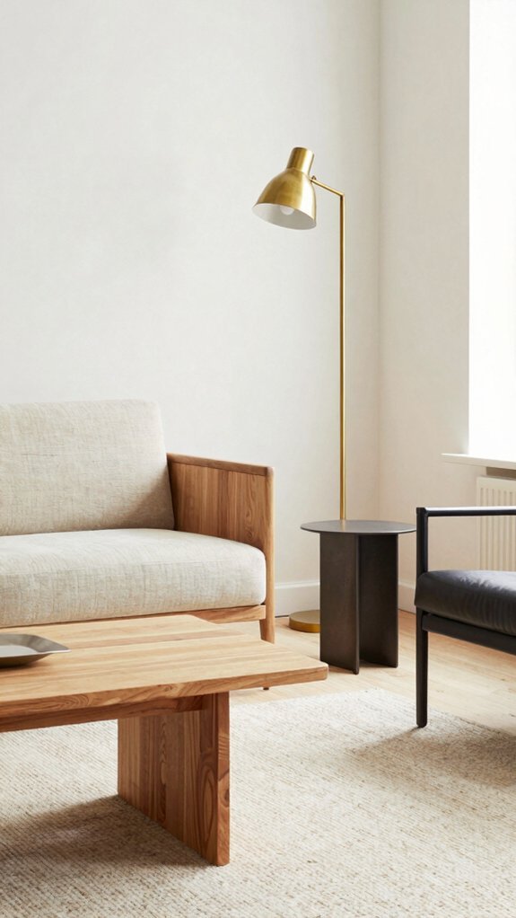 wood and metal contrast harmony