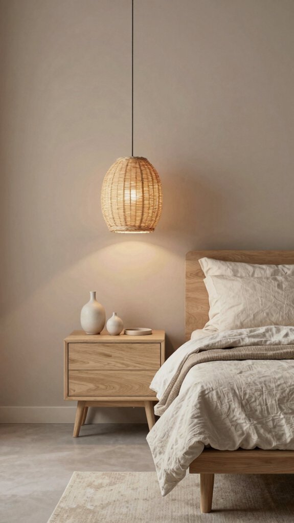 woven pendant lighting ambiance